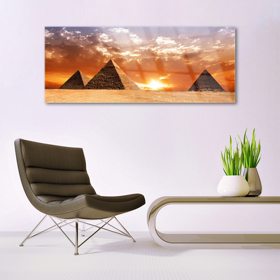 Glasbild aus Plexiglas® Pyramiden Landschaft