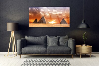 Glasbild aus Plexiglas® Pyramiden Landschaft