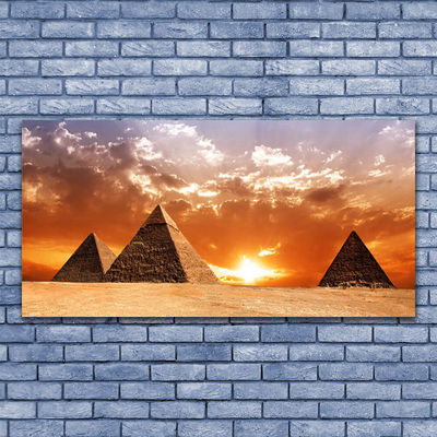 Glasbild aus Plexiglas® Pyramiden Landschaft