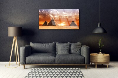 Glasbild aus Plexiglas® Pyramiden Landschaft