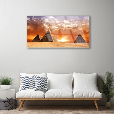 Glasbild aus Plexiglas® Pyramiden Landschaft