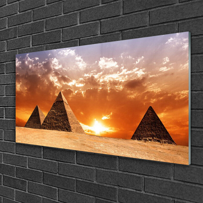 Glasbild aus Plexiglas® Pyramiden Landschaft