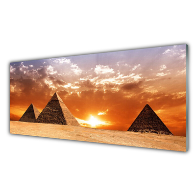 Glasbild aus Plexiglas® Pyramiden Landschaft