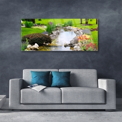 Glasbild aus Plexiglas® Garten See Natur