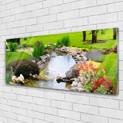 Glasbild aus Plexiglas® Garten See Natur