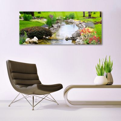 Glasbild aus Plexiglas® Garten See Natur