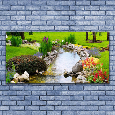 Glasbild aus Plexiglas® Garten See Natur