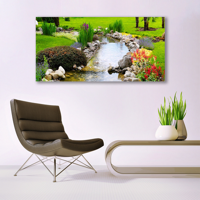 Glasbild aus Plexiglas® Garten See Natur