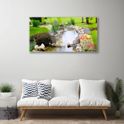 Glasbild aus Plexiglas® Garten See Natur