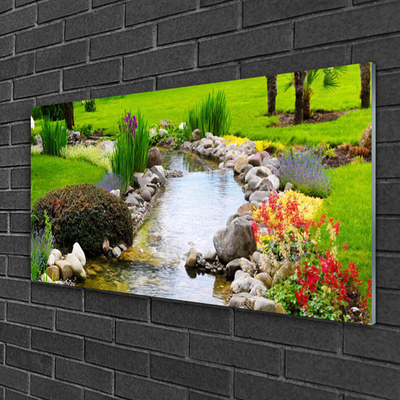 Glasbild aus Plexiglas® Garten See Natur