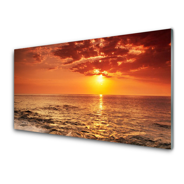 Glasbild aus Plexiglas® Meer Sonne Landschaft