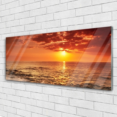 Glasbild aus Plexiglas® Meer Sonne Landschaft