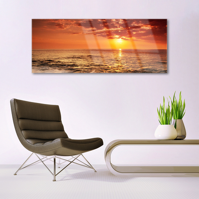 Glasbild aus Plexiglas® Meer Sonne Landschaft