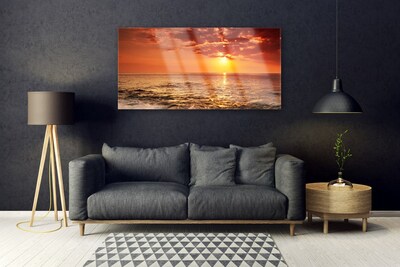 Glasbild aus Plexiglas® Meer Sonne Landschaft