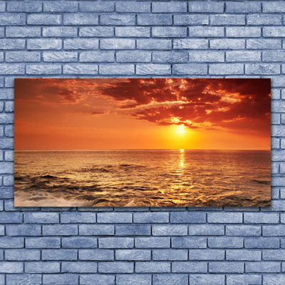 Glasbild aus Plexiglas® Meer Sonne Landschaft