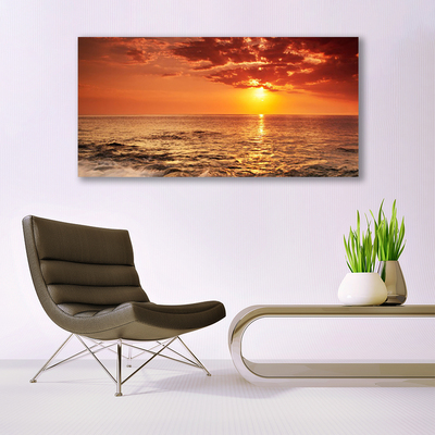 Glasbild aus Plexiglas® Meer Sonne Landschaft