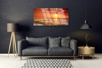 Glasbild aus Plexiglas® Meer Sonne Landschaft