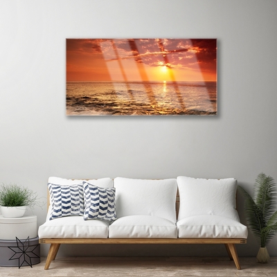 Glasbild aus Plexiglas® Meer Sonne Landschaft