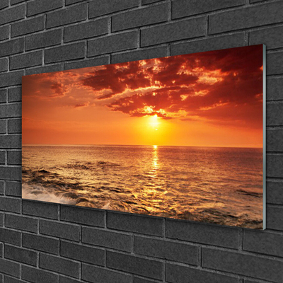 Glasbild aus Plexiglas® Meer Sonne Landschaft