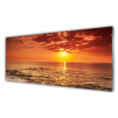 Glasbild aus Plexiglas® Meer Sonne Landschaft