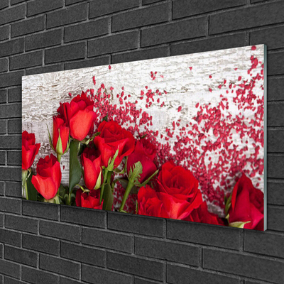 Glasbild aus Plexiglas® Rosen Pflanzen