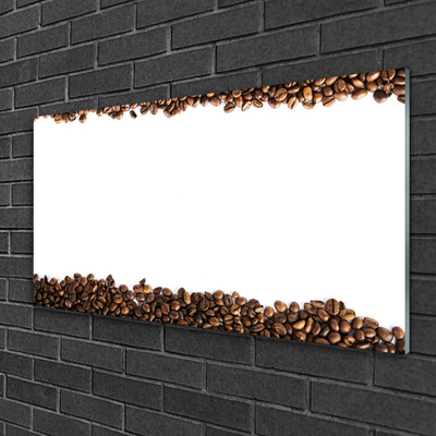 Glasbild aus Plexiglas® Kaffeebohnen Küche