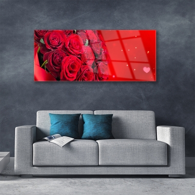 Glasbild aus Plexiglas® Rosen Pflanzen