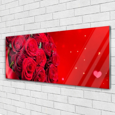 Glasbild aus Plexiglas® Rosen Pflanzen