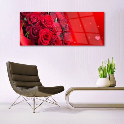 Glasbild aus Plexiglas® Rosen Pflanzen