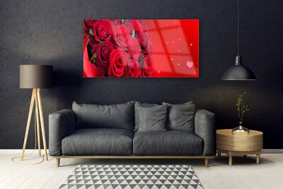 Glasbild aus Plexiglas® Rosen Pflanzen