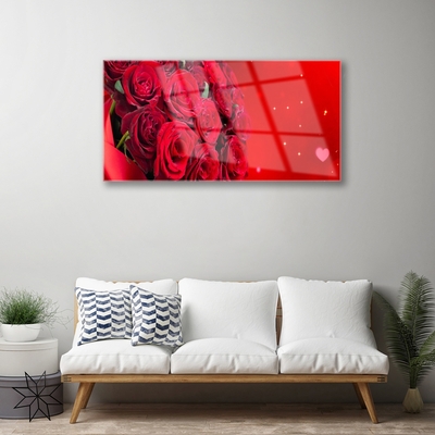 Glasbild aus Plexiglas® Rosen Pflanzen