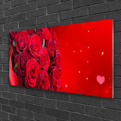 Glasbild aus Plexiglas® Rosen Pflanzen