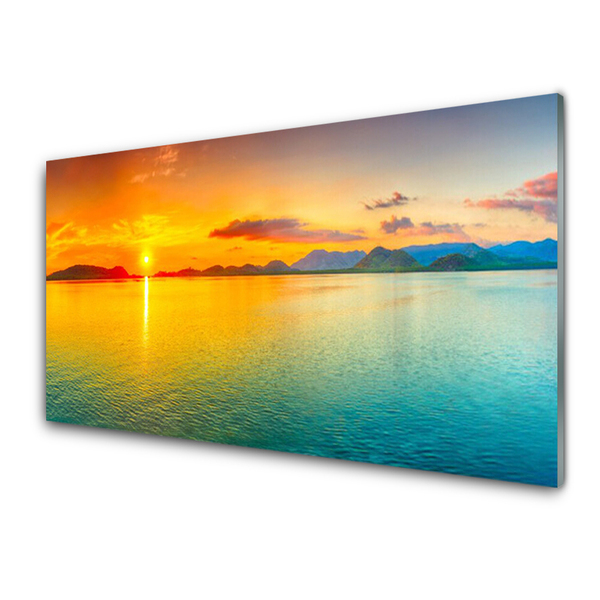 Glasbild aus Plexiglas® Meer Sonne Landschaft