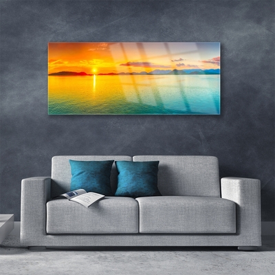 Glasbild aus Plexiglas® Meer Sonne Landschaft