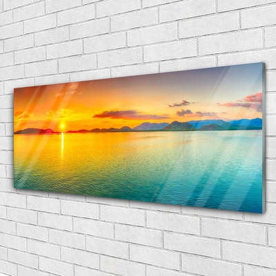 Glasbild aus Plexiglas® Meer Sonne Landschaft