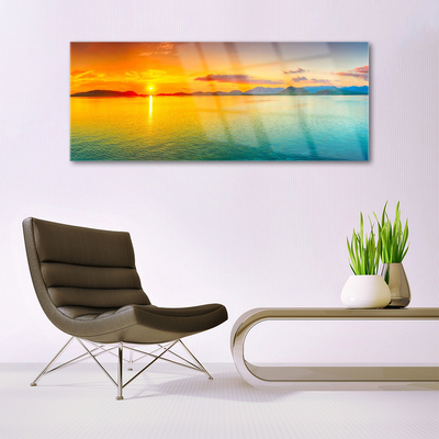 Glasbild aus Plexiglas® Meer Sonne Landschaft