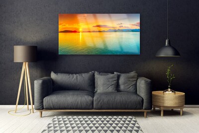 Glasbild aus Plexiglas® Meer Sonne Landschaft