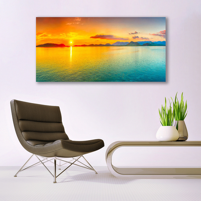 Glasbild aus Plexiglas® Meer Sonne Landschaft