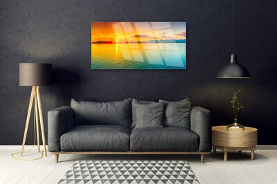 Glasbild aus Plexiglas® Meer Sonne Landschaft