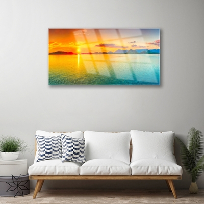 Glasbild aus Plexiglas® Meer Sonne Landschaft