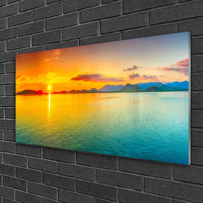 Glasbild aus Plexiglas® Meer Sonne Landschaft