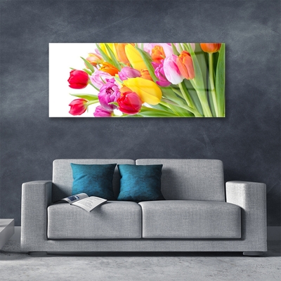 Glasbild aus Plexiglas® Tulpen Pflanzen