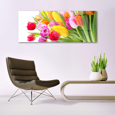 Glasbild aus Plexiglas® Tulpen Pflanzen