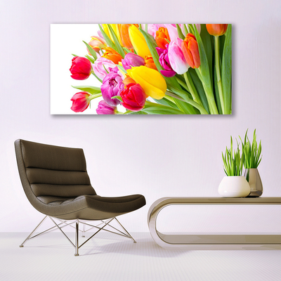 Glasbild aus Plexiglas® Tulpen Pflanzen