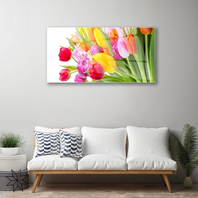 Glasbild aus Plexiglas® Tulpen Pflanzen