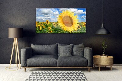 Glasbild aus Plexiglas® Sonnenblumen Pflanzen