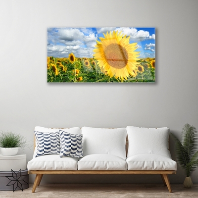 Glasbild aus Plexiglas® Sonnenblumen Pflanzen