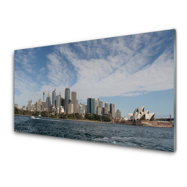 Glasbild aus Plexiglas® Stadt Meer Gebäude