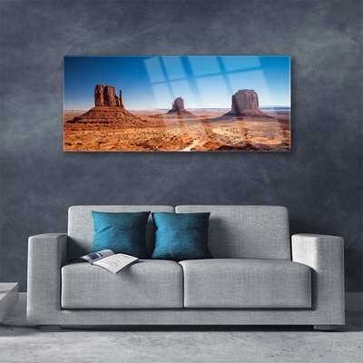 Glasbild aus Plexiglas® Wüste Landschaft
