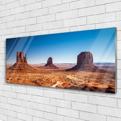 Glasbild aus Plexiglas® Wüste Landschaft